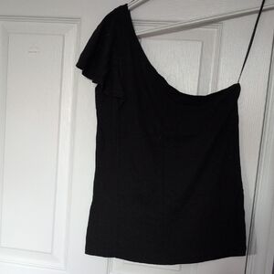 *2/$20 Closet Clearout* EUC s.S Mexx One-Shoulder Black Top